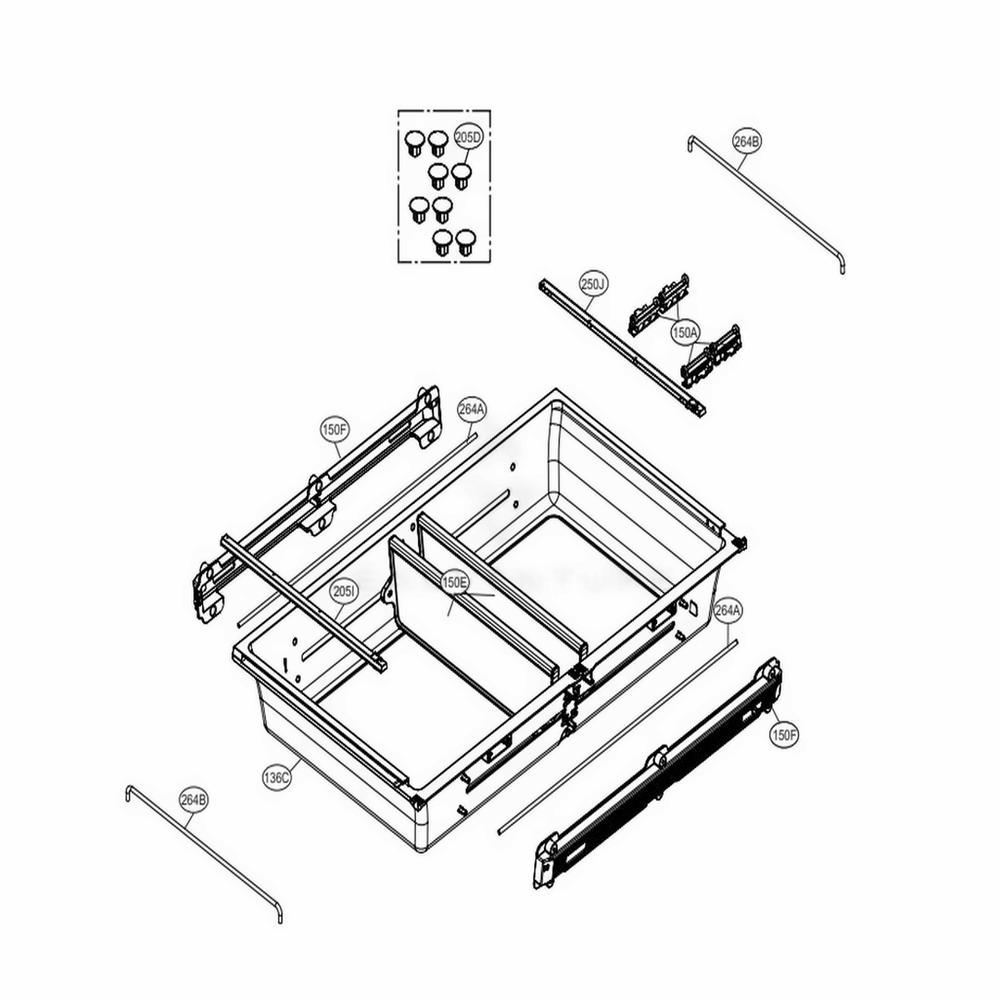 Custom Chill Parts Diagram and Parts List for LMXC23796M AMTCNA1 LG Refrigerator