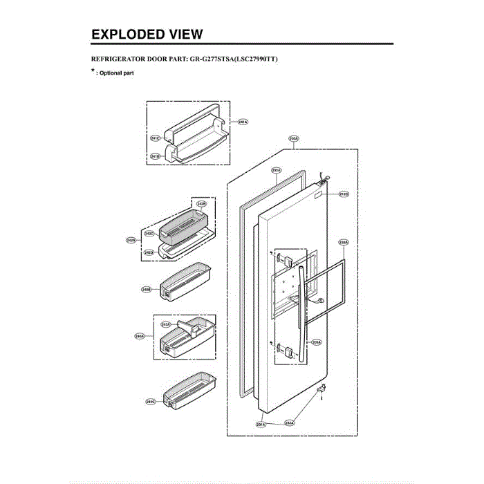 Section 2 Diagram and Parts List for LSC27990TT ATICLGA LG Refrigerator