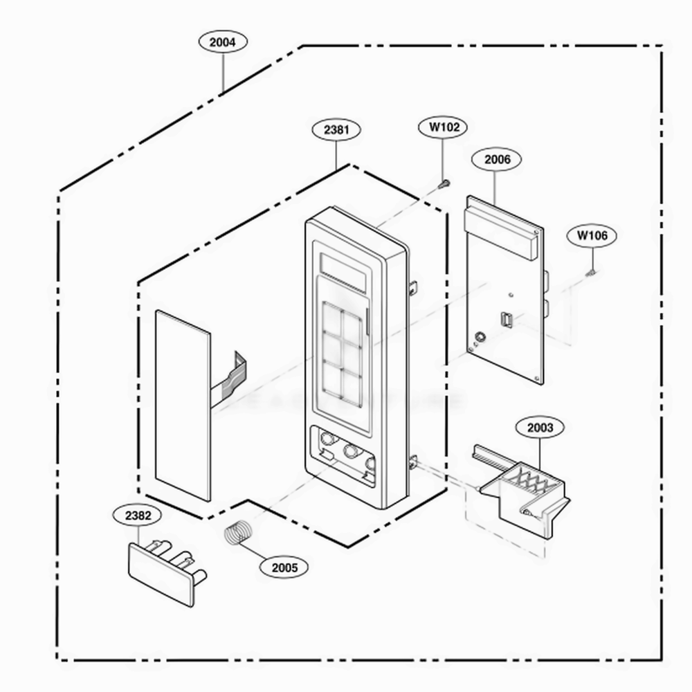Controller Parts Diagram and Parts List for LD510P AGRQAMA LG Wall Oven