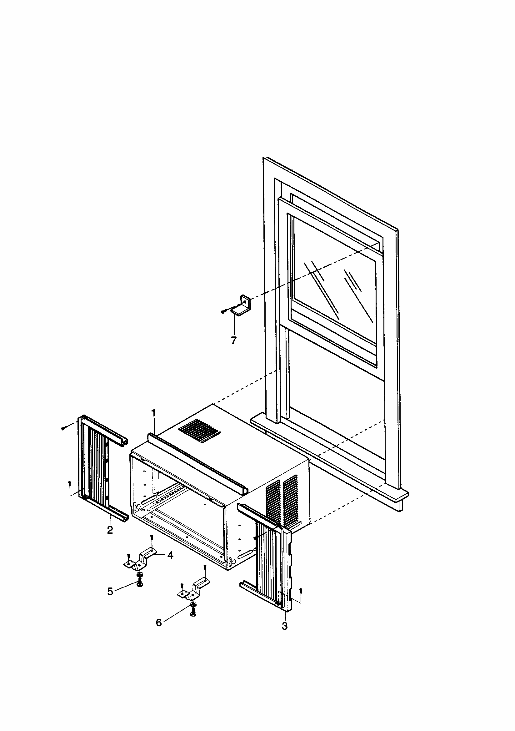 Installation Kit Diagram and Parts List for 58079074890  Kenmore Air Conditioner