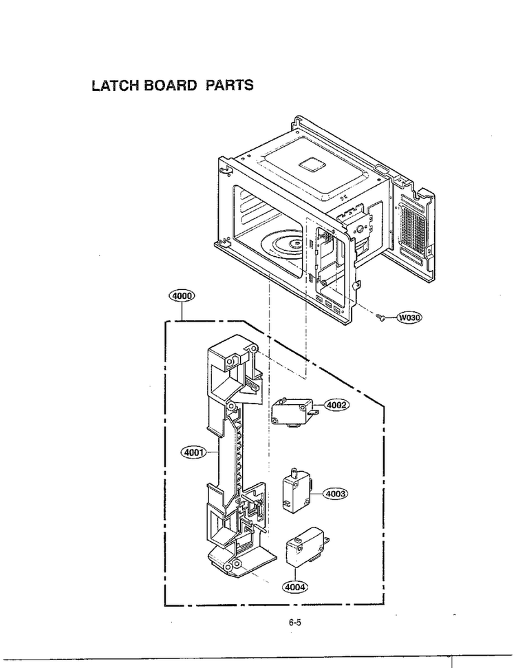 Complete Microwave Assembly Page 4 Diagram and Parts List for MA-1905W  LG Microwave