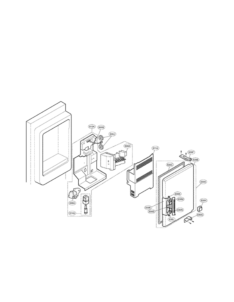 Ice Bank Parts Diagram and Parts List for LMX25985SW01  LG Refrigerator