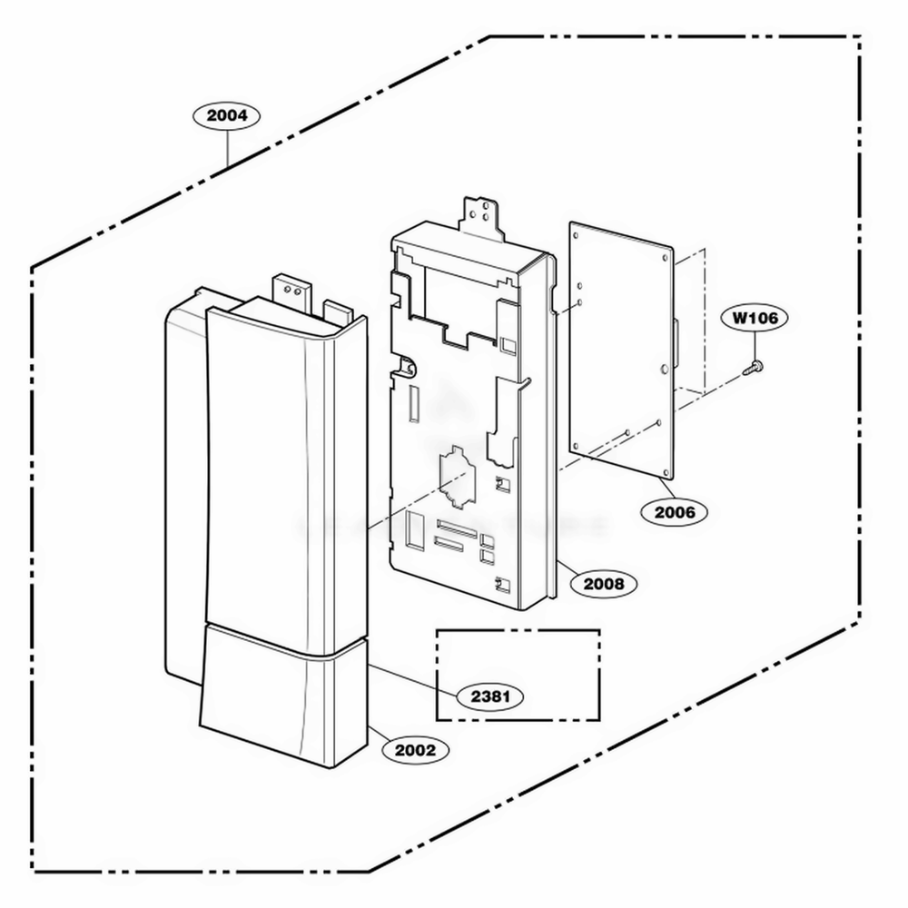 Controller Parts 2 Diagram and Parts List for 64662 AW1ESEA LG Range