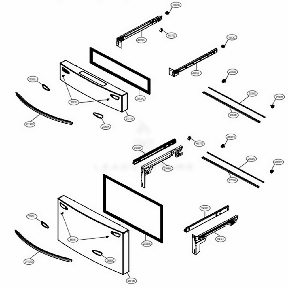 Door Parts 3 Diagram and Parts List for LRMVS3006D ASBCNA1 LG Refrigerator