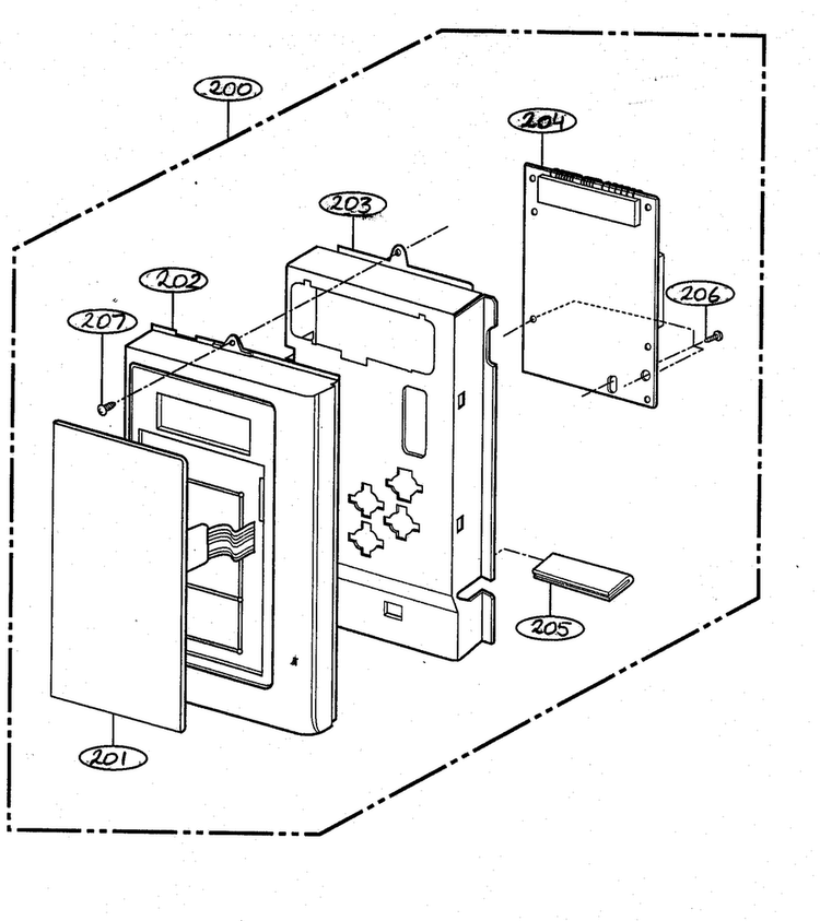 Controller Parts Diagram and Parts List for MV-1330B  LG Microwave