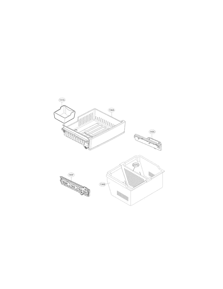 Freezer Parts Diagram and Parts List for LFC20770ST 01 LG Refrigerator