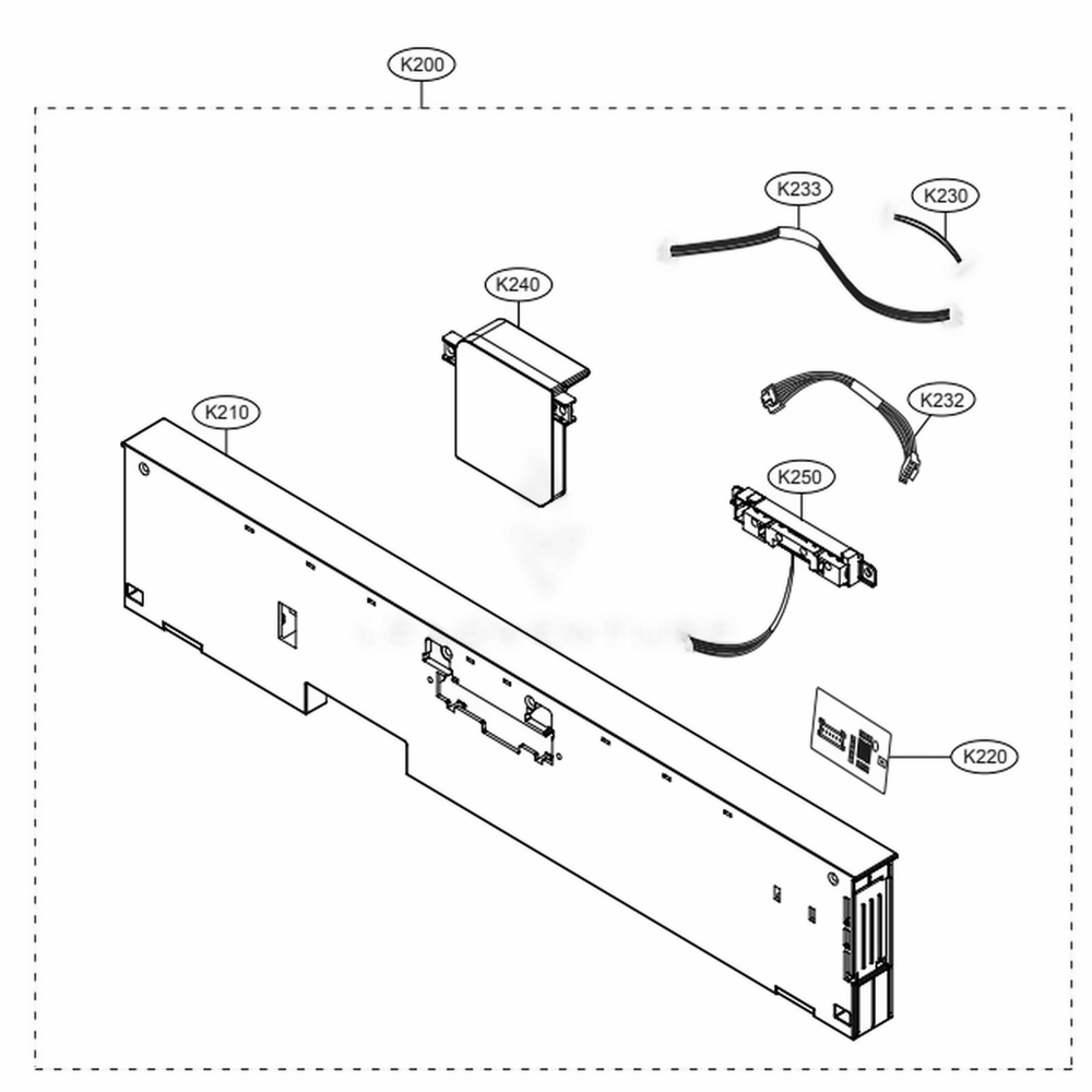 Panel Assembly Diagram and Parts List for LDT6809SS ASSESNA LG Dishwasher