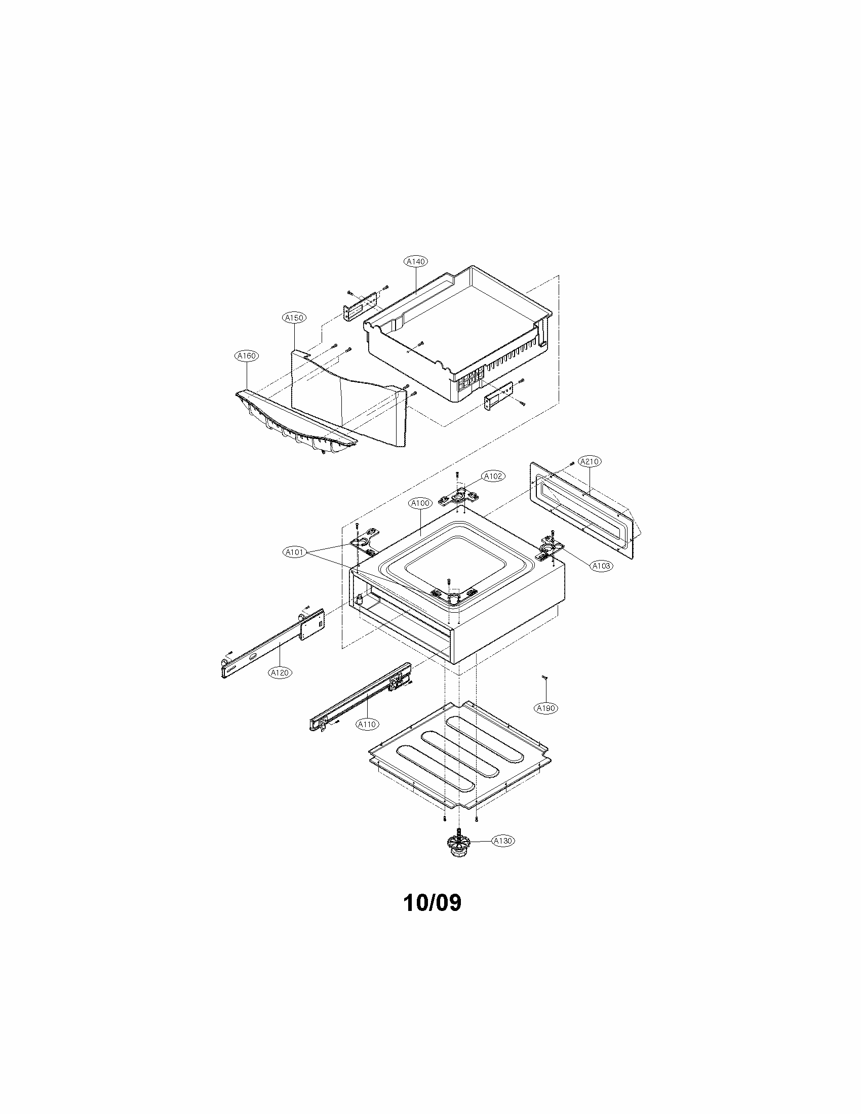 Pedestal Parts Diagram and Parts List for 79651029900  Kenmore Laundry Accessories