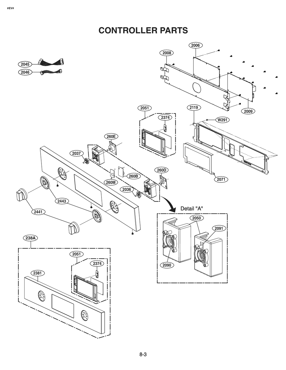 Controller Parts Diagram and Parts List for SKSLV3001S CSTESGN LG Miscellaneous
