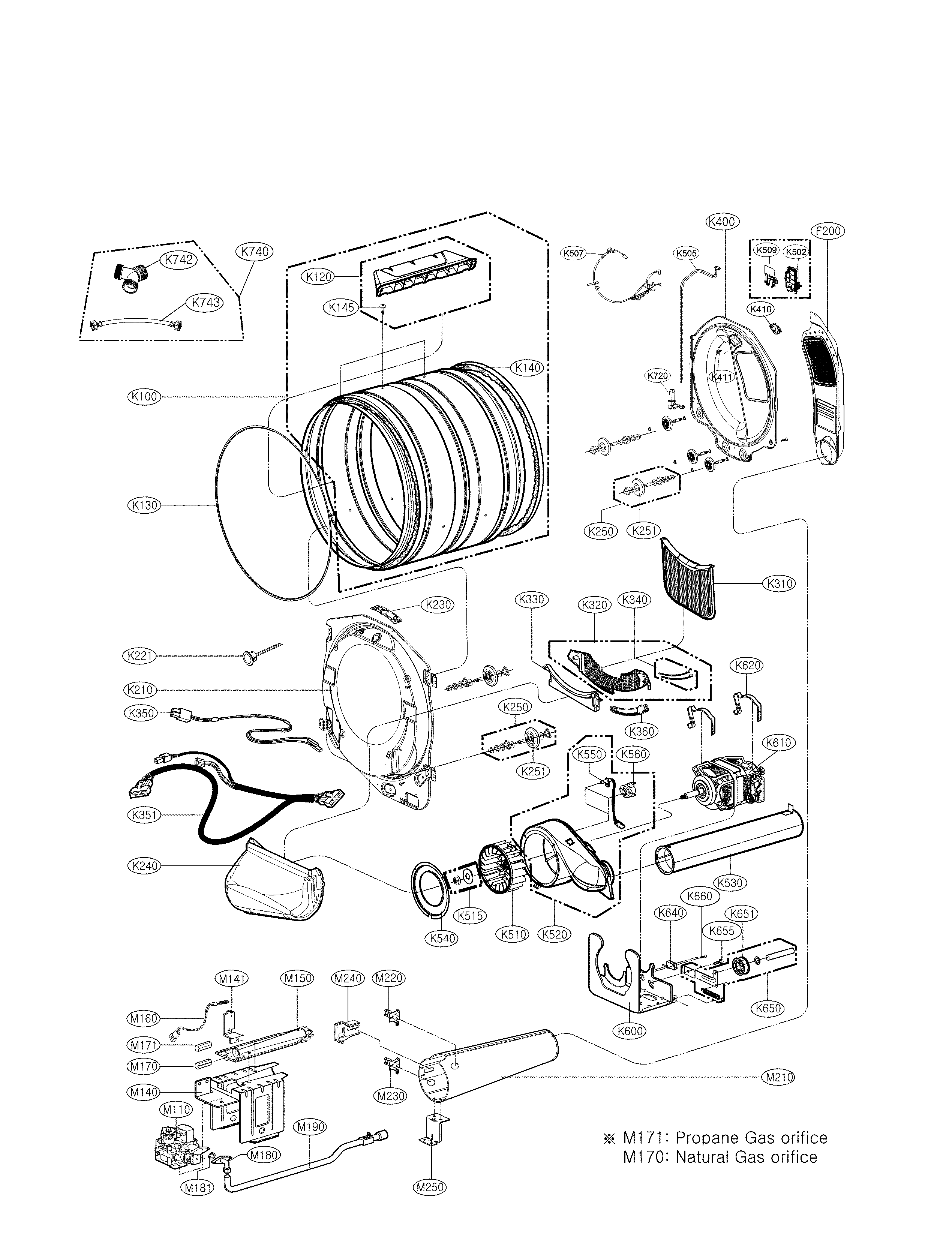 Dispenser Assembly Parts Diagram and Parts List for 79691392610  Kenmore Dryer