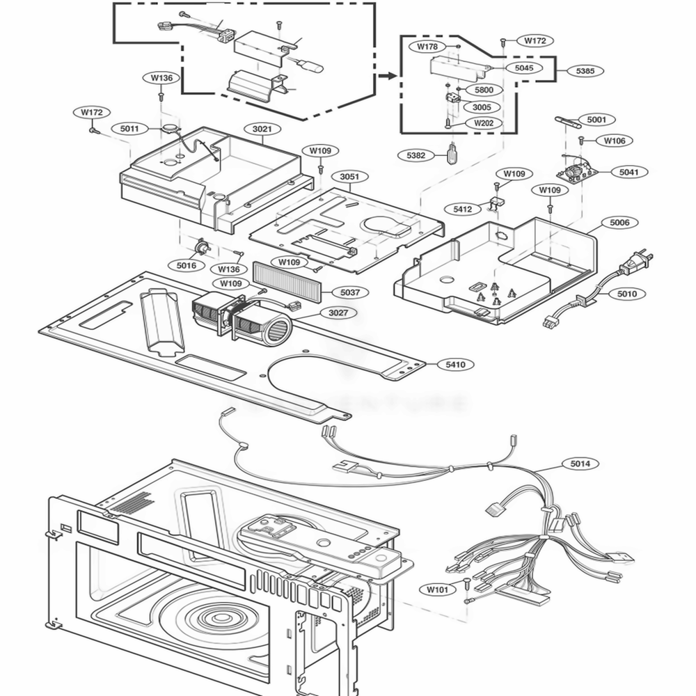 Interior Parts 2 Diagram and Parts List for LMVH1750SW AWHELGA LG Range