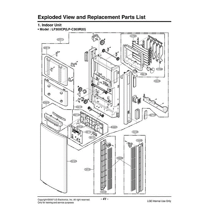 Section 2 Diagram and Parts List for LF300CP AWHAEUS LG Air Conditioner