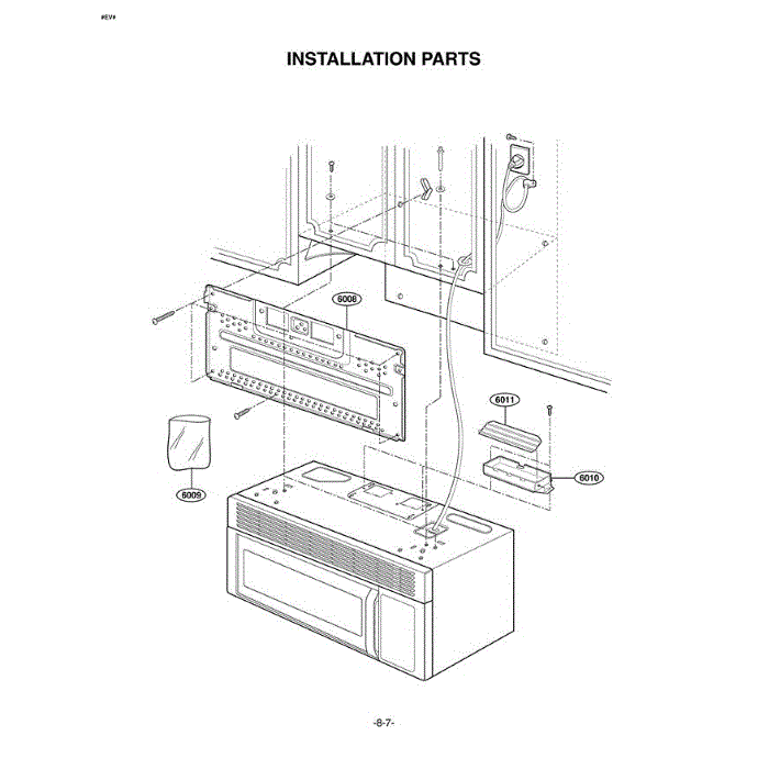 Section 4 Diagram and Parts List for MV-1525B BKEGSE LG Microwave Oven Combo
