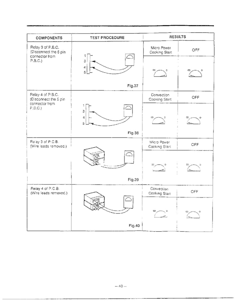 Component Test Procedure Page 5 Diagram and Parts List for MH-1355M  LG Microwave