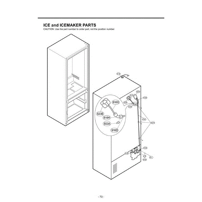 Section 5 Diagram and Parts List for LFX25960ST ASTCLGA LG Refrigerator