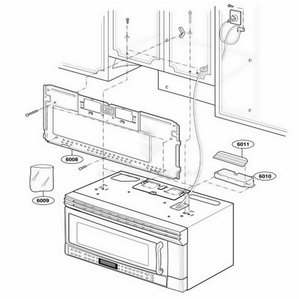 Installation Parts Diagram and Parts List for 80869 AB2ESEA LG Range