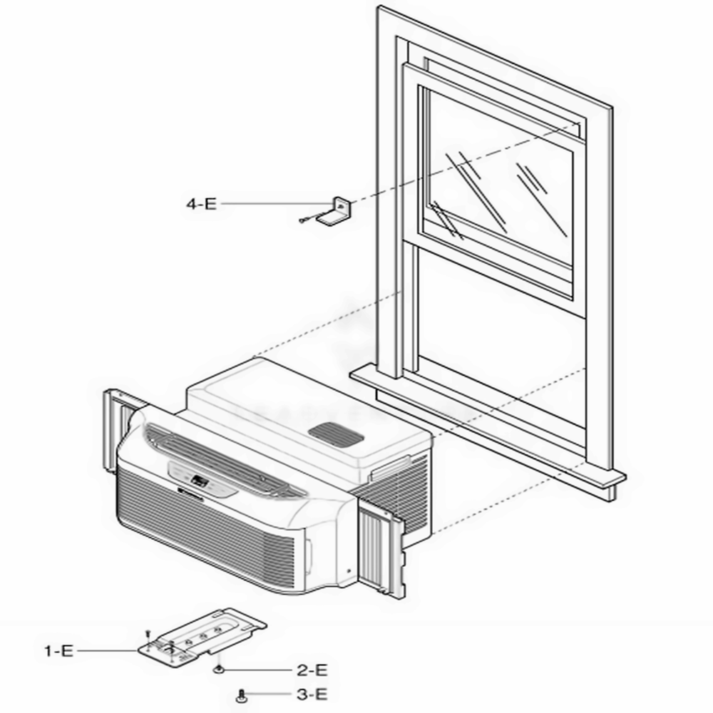 Installation Kit Assembly And Remote Controller Diagram and Parts List for 580 AWYDSRU LG Air Conditioner