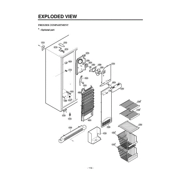 Section 7 Diagram and Parts List for LRSPC2031BK AWBCLGA LG Refrigerator
