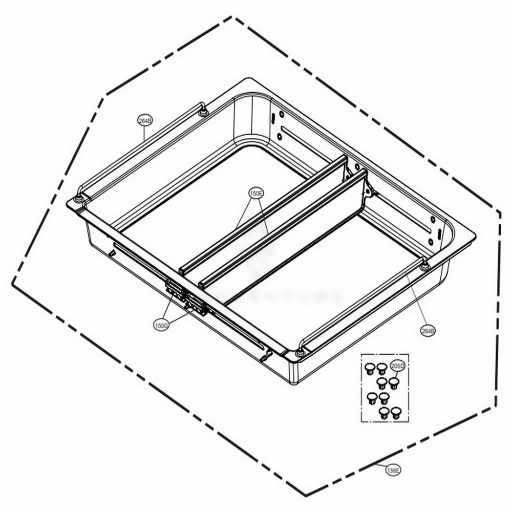 Full Convert Drawer Parts Diagram and Parts List for LRMDS3006S ASTCNA0 LG Refrigerator