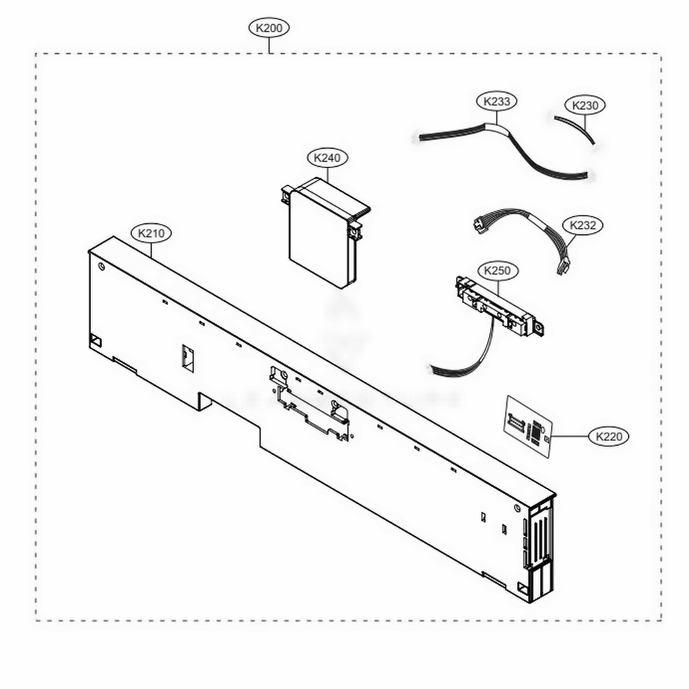 Panel Assembly Diagram and Parts List for 14307 ABDESEU LG Dishwasher