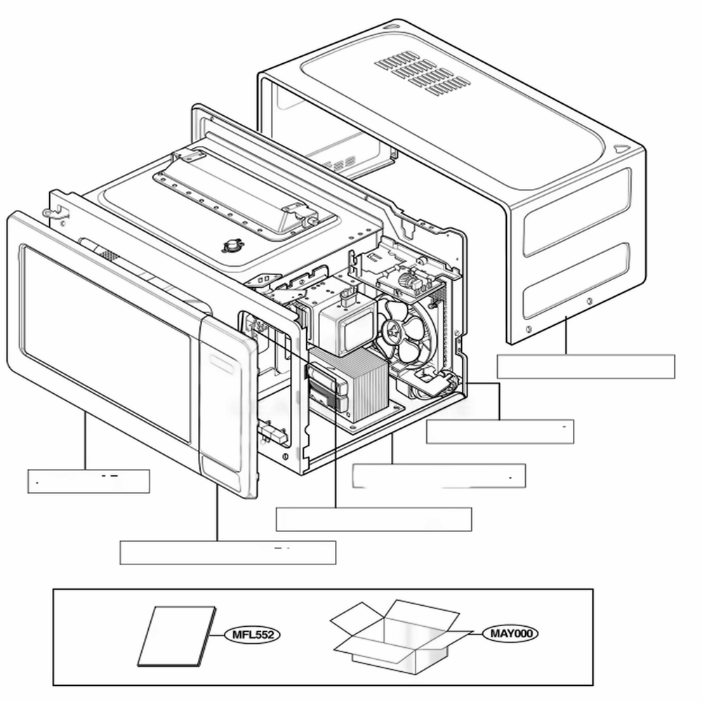 Main Diagram and Parts List for MB3949G CBKPNPL LG Range
