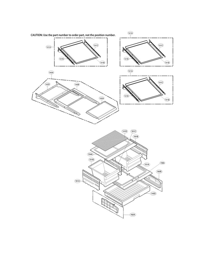 Refrigerator Parts Diagram and Parts List for LFX28968ST 02 LG Refrigerator