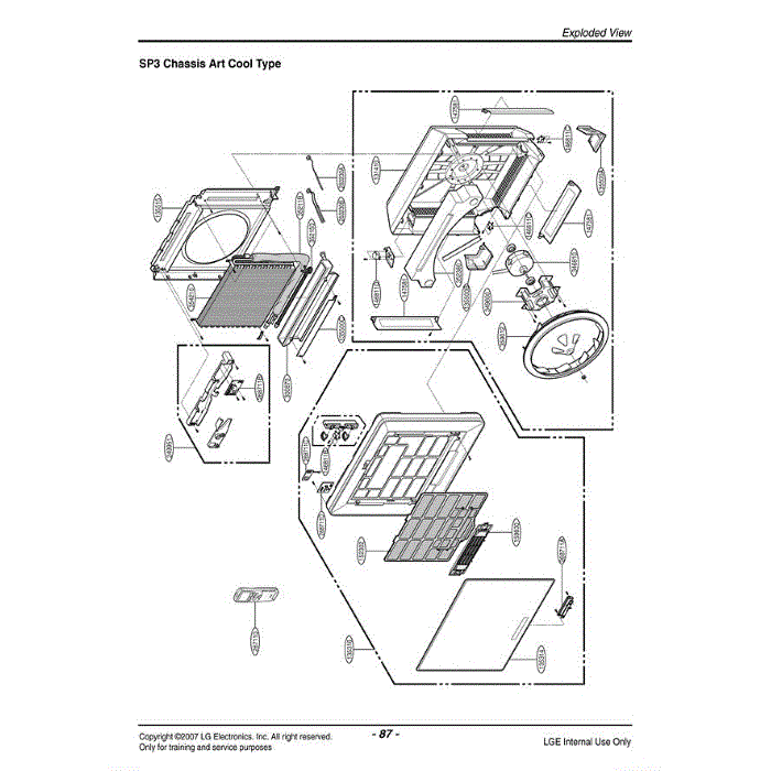 Section Diagram and Parts List for LMAN090CNSANCAEUS ANCAEUS LG Air Conditioner