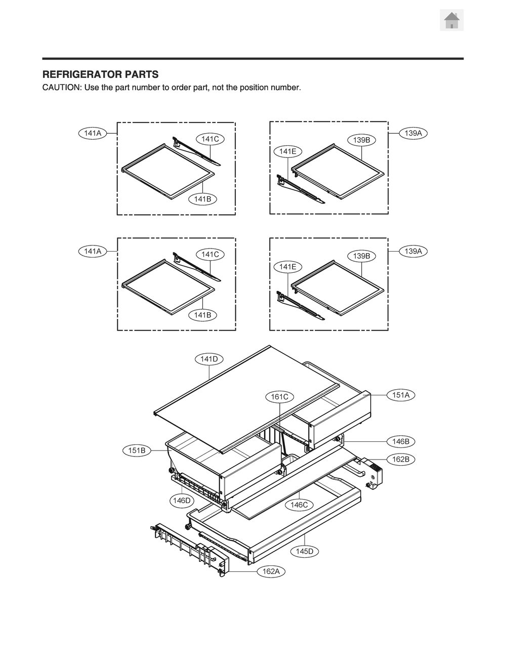 Refrigerator Parts Diagram and Parts List for GR-B238NSSH ASTCNA0 LG Refrigerator