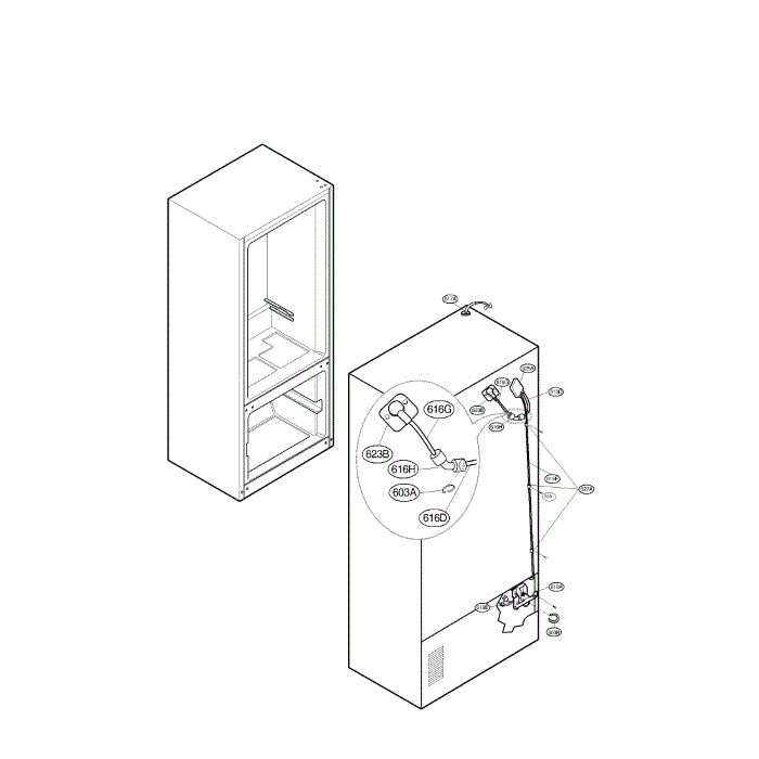 Ice Maker Diagram and Parts List for LFX25950TT 00 LG Refrigerator
