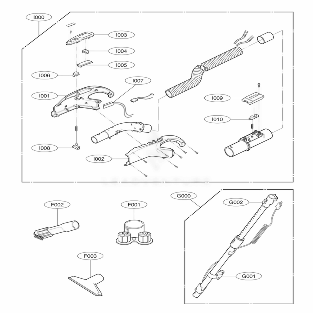 Accessory Diagram and Parts List for 23295 ANBESRS LG Canister Vacuum