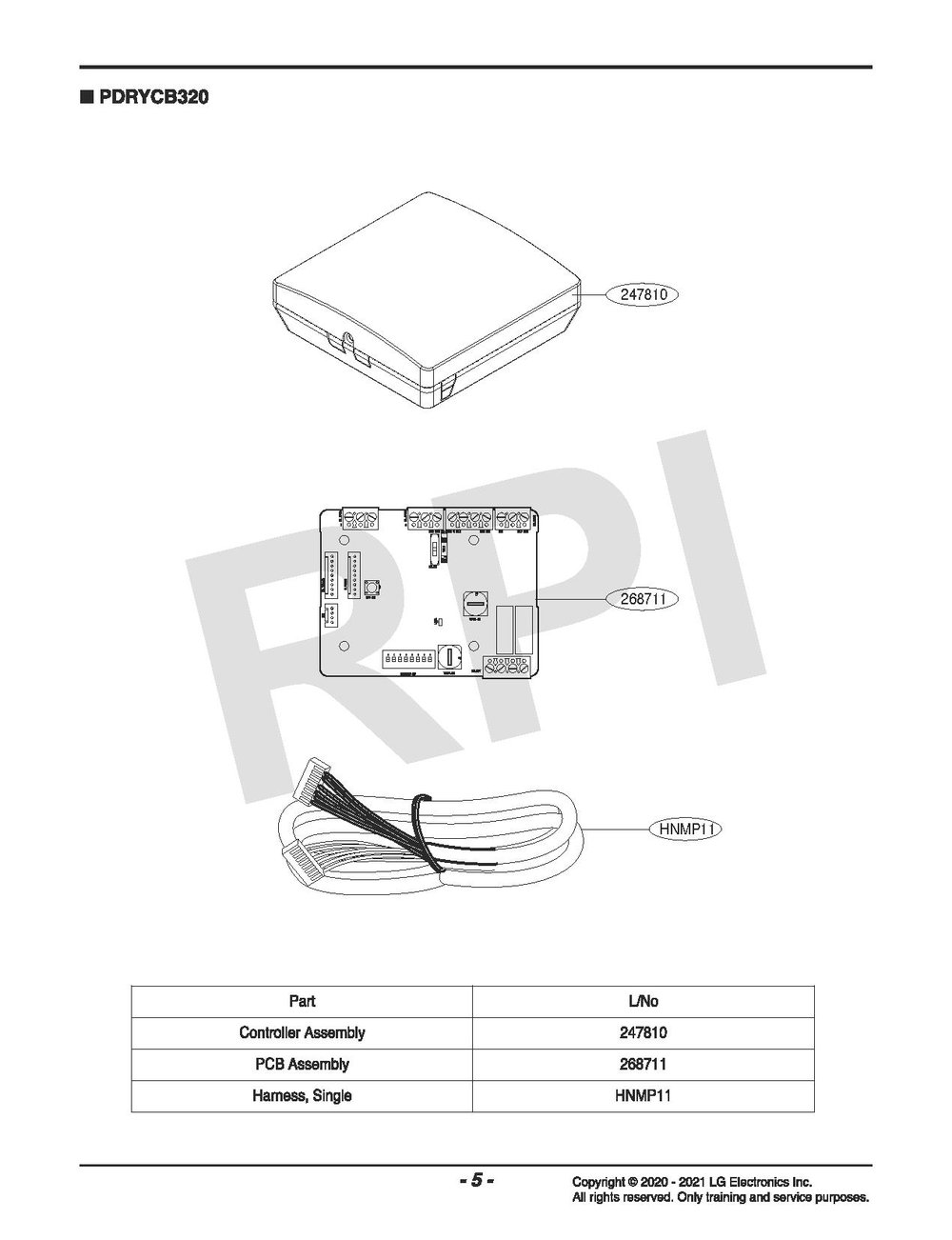 Diagram Diagram and Parts List for PDRYCB320 ENCXLUS LG Air Conditioner