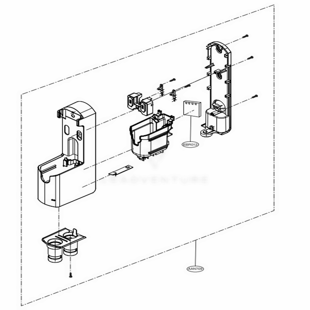 Base Assembly Body Diagram and Parts List for A927KGMS AIGELGA LG Canister Vacuum