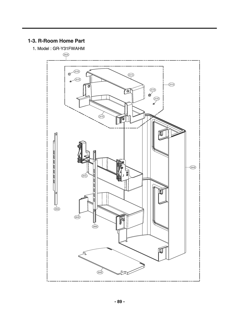 Diagram 3 Diagram and Parts List for GR-Y31FWAHM ASBCNA0 LG Refrigerator