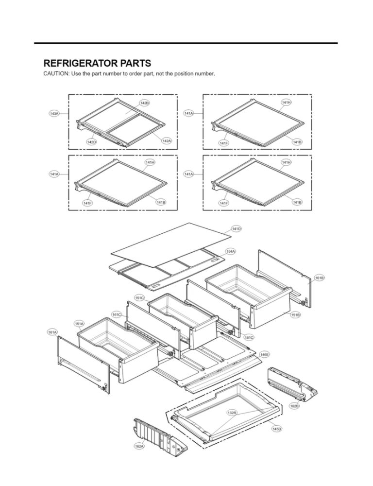 Refrigerator Parts Diagram and Parts List for LFX32945ST 01 LG Refrigerator