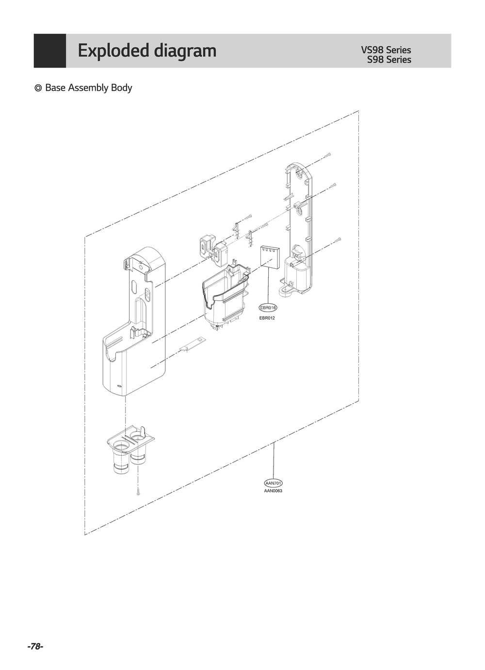 Diagram 6 Diagram and Parts List for A929KVM BVWELGA LG Upright Vacuum