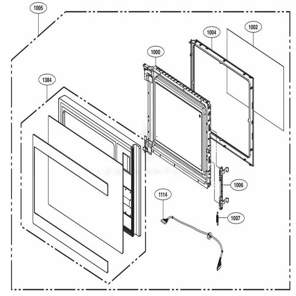 Door Parts Diagram and Parts List for LMC0975AST CSSEAMZ LG Range