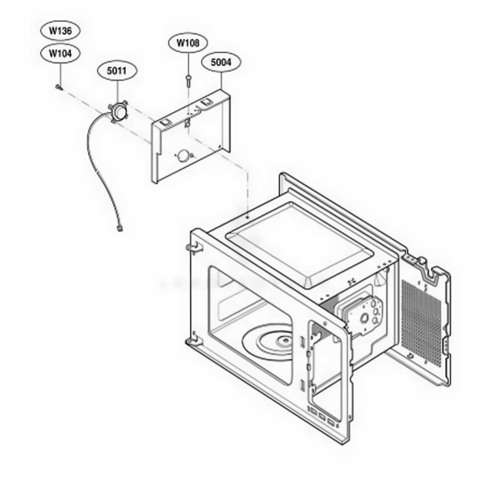 Sensor Parts Diagram and Parts List for UMC5200AAS CSBEMGR LG Wall Oven