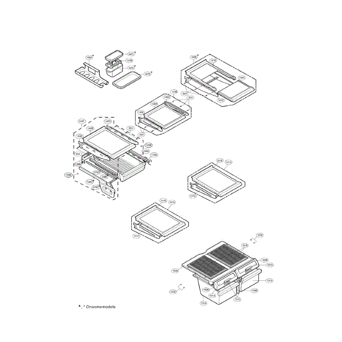 Refrigerator Diagram and Parts List for LRTN19320SW  LG Refrigerator