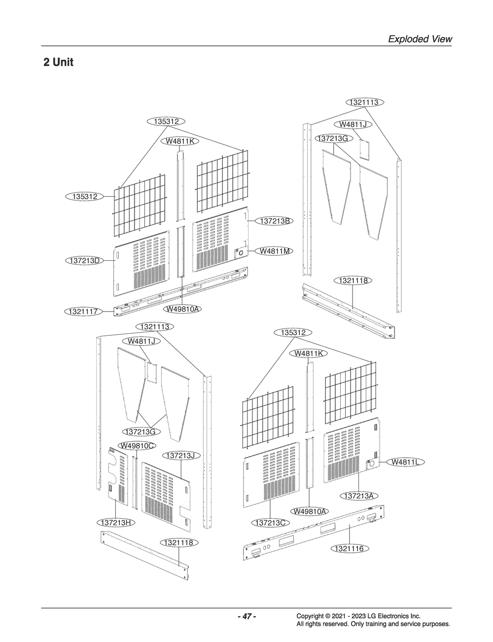 Diagram 3 Diagram and Parts List for ZCHH033HDGC ABEAAAU LG Air Conditioner