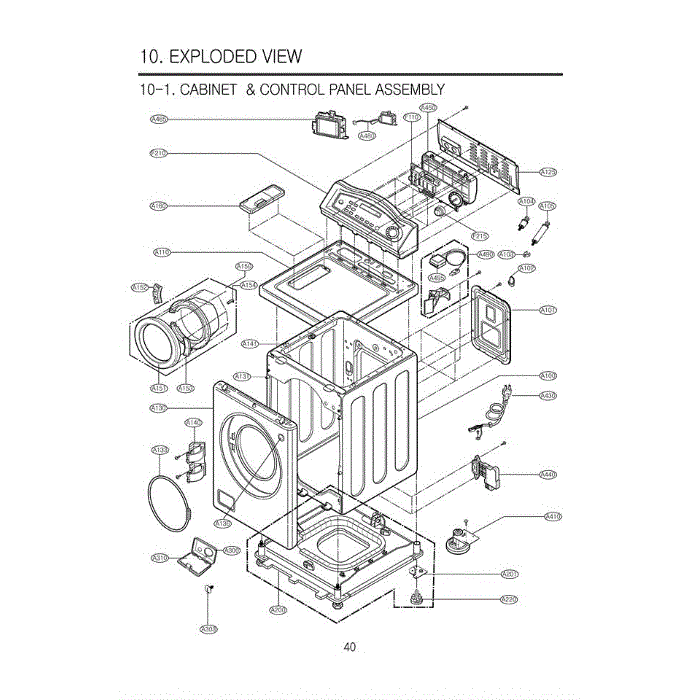Section 2 Diagram and Parts List for WM2032HS ATTEEUS LG Washer