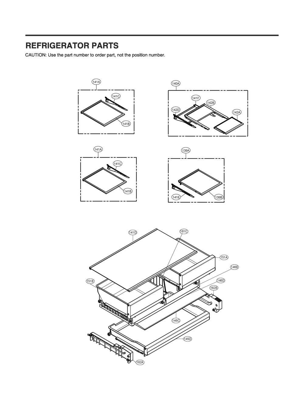 Refrigerator Parts Diagram and Parts List for GR-L22ANKYM ASBCNA2 LG Refrigerator