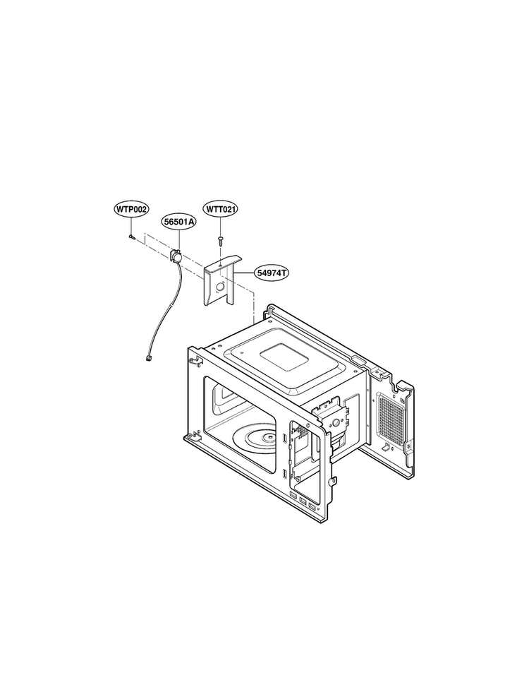 Sensor Parts Diagram and Parts List for LMH1017CVST01  LG Microwave