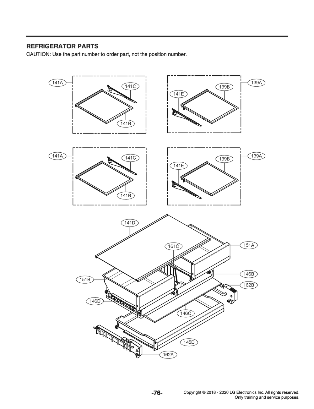 Refrigerator Parts Diagram and Parts List for GR-Q238NSNM ASTCNA2 LG Refrigerator