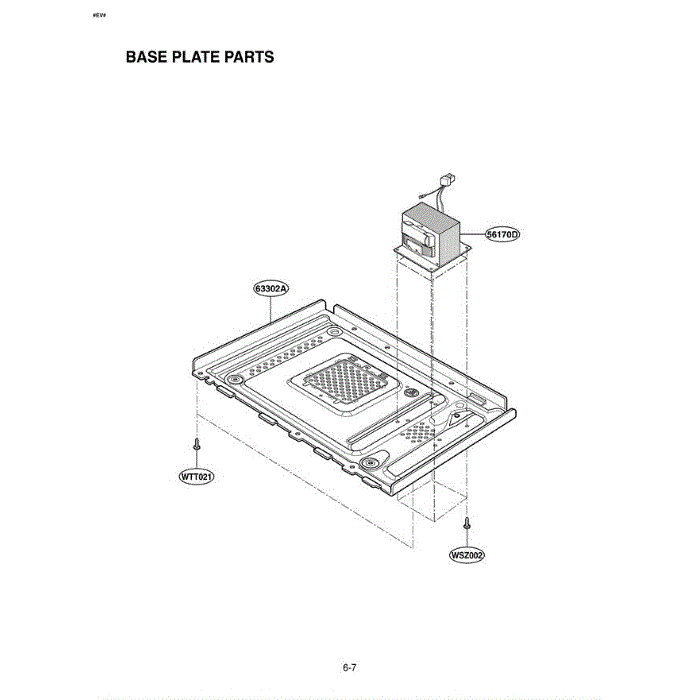 Section 6 Diagram and Parts List for LMA1150SV CSLELGA LG Microwave Oven Combo