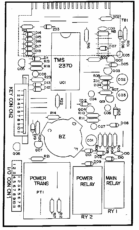 Power And Control Circuit Board Diagram and Parts List for 7218821980  Kenmore Microwave