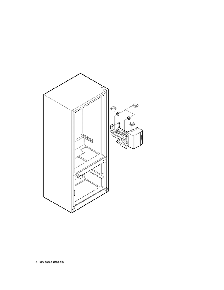 Ice Maker Parts Diagram and Parts List for LRDC20731WW  LG Refrigerator