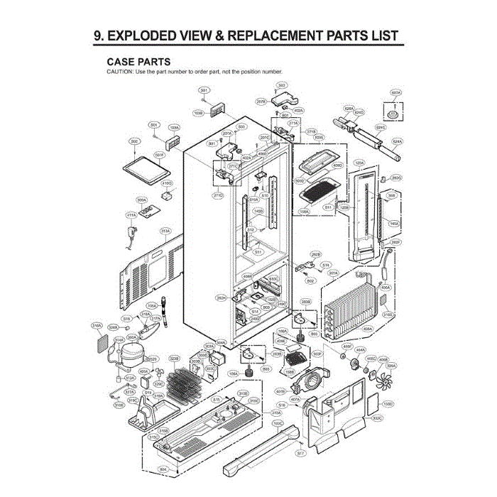 Section 6 Diagram and Parts List for LFX25971SW ASWCLGA LG Refrigerator
