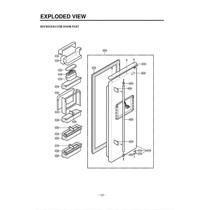 Section 7 Diagram and Parts List for LRSPC2661T ATICLGA LG Refrigerator