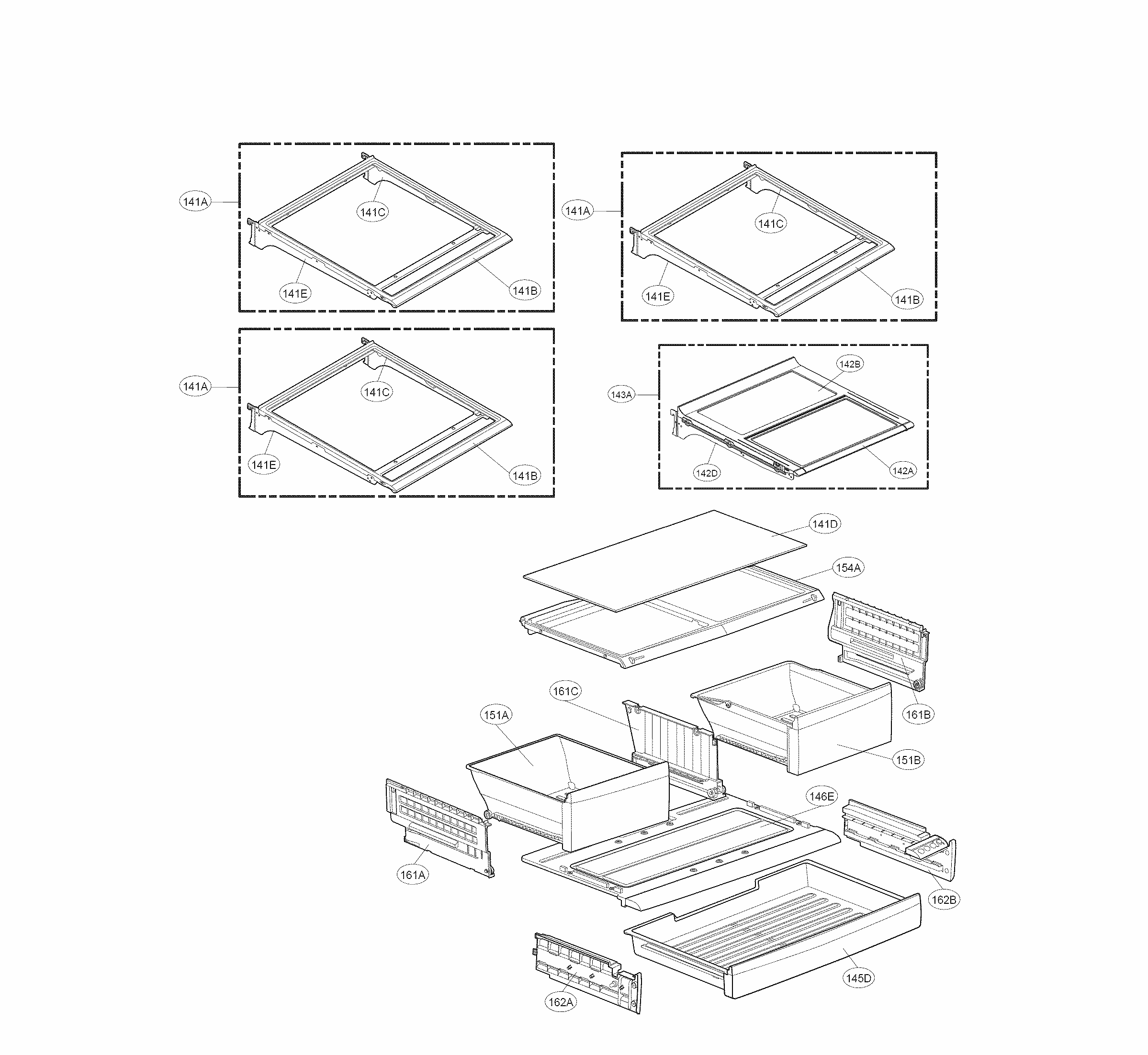 Refrigerator Parts Diagram and Parts List for 79573059410  Kenmore Refrigerator