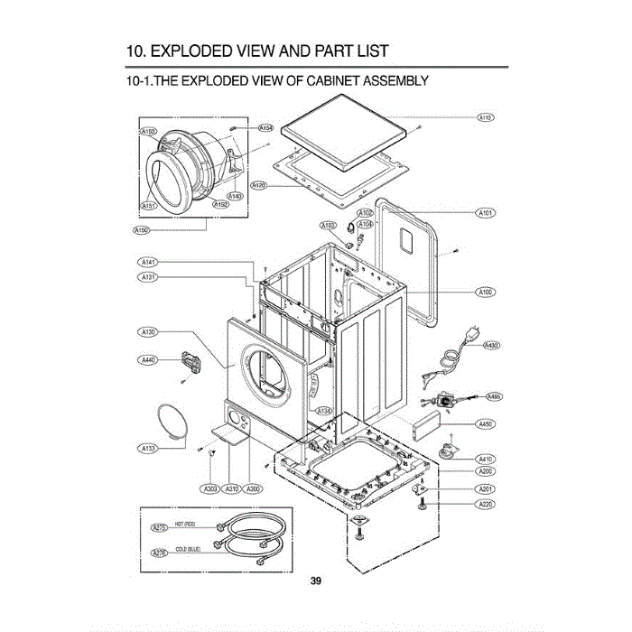 Section 2 Diagram and Parts List for WD-3274RHD AOWEEUS LG Washer